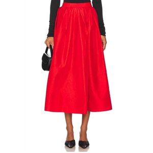 Free People Vibrant Red A-Line Skirt